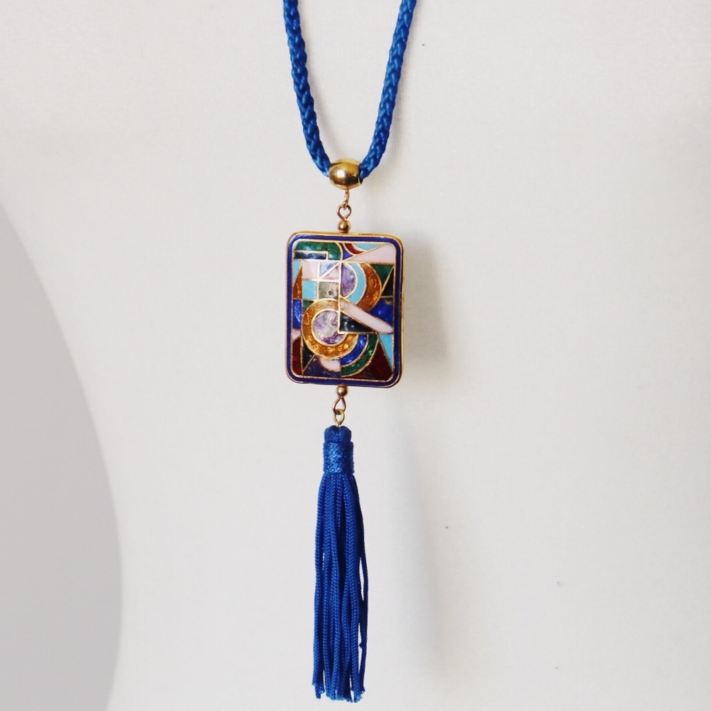 Art Deco vintage tassel necklace